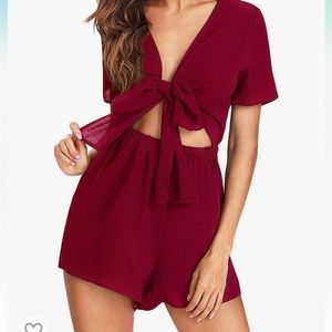 SweatyRocks V-Neck Romper